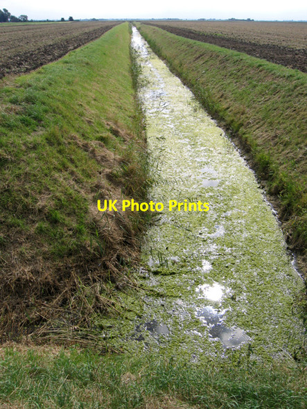 Photo 6"x4" Drain southwest of Jones's Drove, Whittlesey, Cambs Flood's Ferry c2007