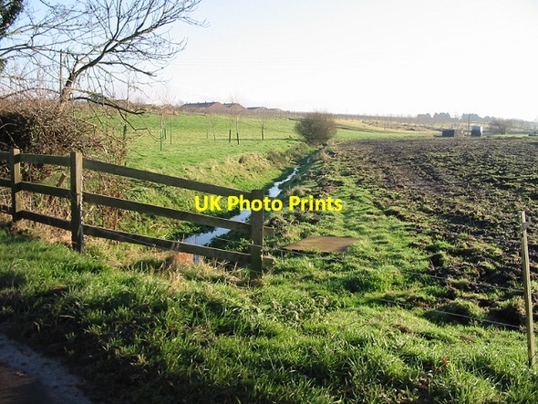Photo 6"x4" View along ditch at Great Ware Farm Paramour Street c2007