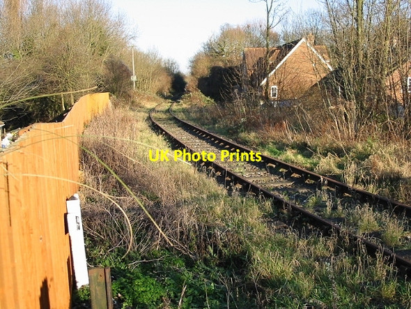 Photo 6"x4" Looking NE along the remains of the East Kent Railway Eythorne c2007