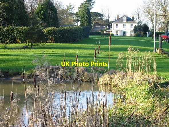 Photo 6"x4" Pond and village green Coldred c2007