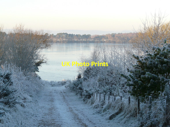 Photo 6"x4" Loch Eye, frozen over, from Mounteagle. Loandhu c2007