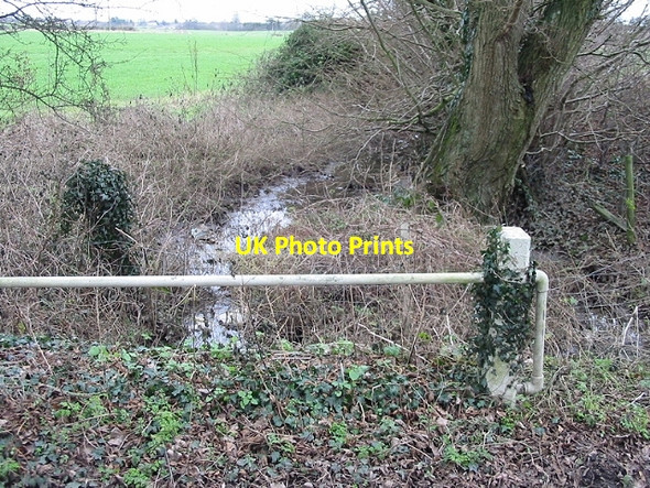 Photo 6"x4" Looking E along the small brook which passes under Moorstock Lane Moorstock c2007