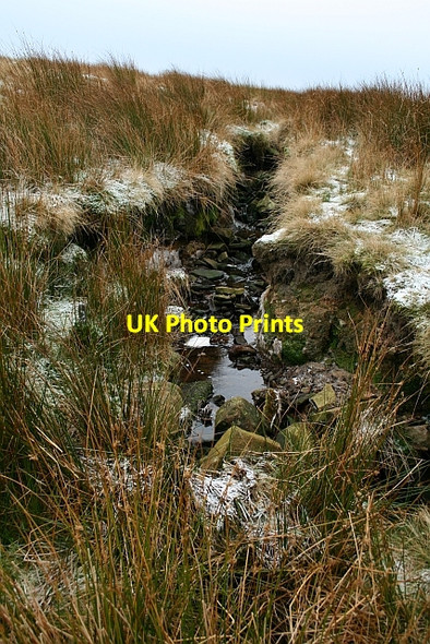 Photo 6"x4" Unnamed Brook on Fleensop Moor Horsehouse c2007