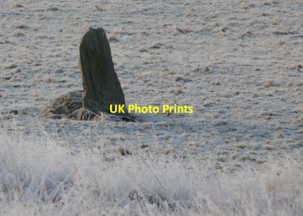 Photo 6"x4" Standing stone at Invershin (detail) Invershin c2008