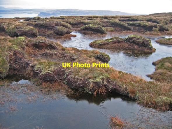 Photo 6"x4" Peat hags between Ben Ettow and Ben Skriaig Borreraig c2008