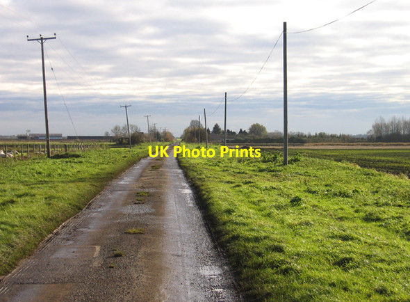Photo 6"x4" Straight Drove, Coveney Byall Fen, Cambs Oxlode c2007