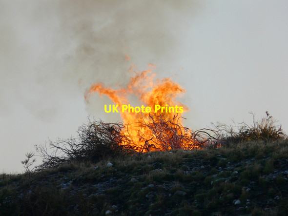 Photo 6"x4" Burning the whins Hilton\/NH9285 c2008