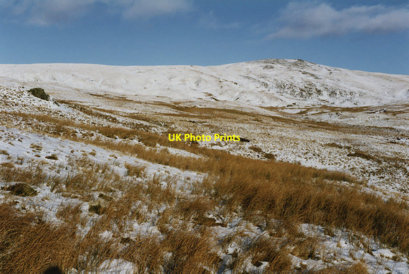 Photo 6"x4" Southeast slopes of Pumlumon Fawr, in winter Plynlimon\/Pumlumon Fawr c1995