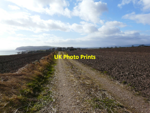 Photo 6"x4" Farm track and Nigg Hill Toulvaddie c2008