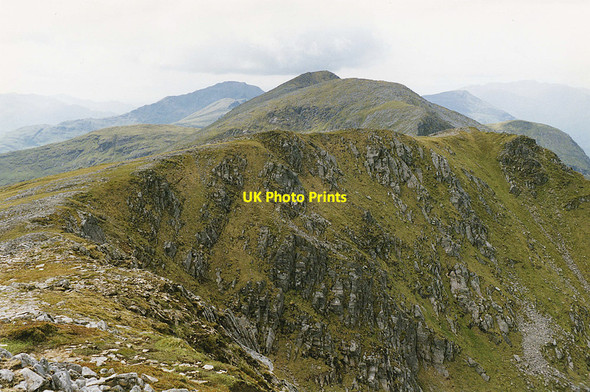 Photo 6"x4" The ridge west of Spidean Mialach Spidean Mialach c1997