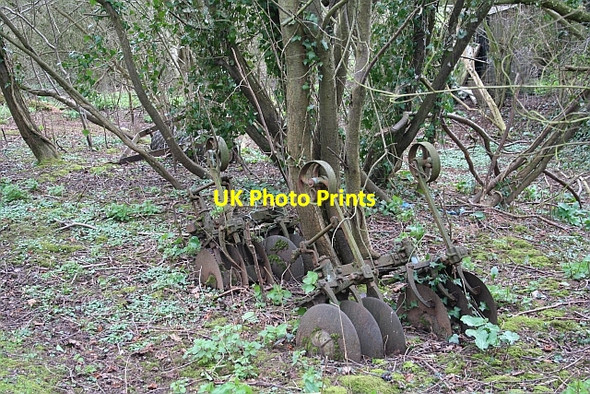 Photo 6"x4" Old Disc Harrow Rushall\/SO6434 c2008