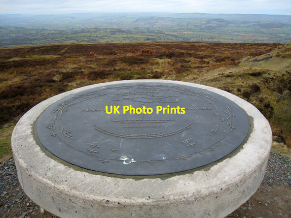 Photo 6"x4" Abdon Burf toposcope on Brown Clee Hill Hillside\/SO5987 c2008