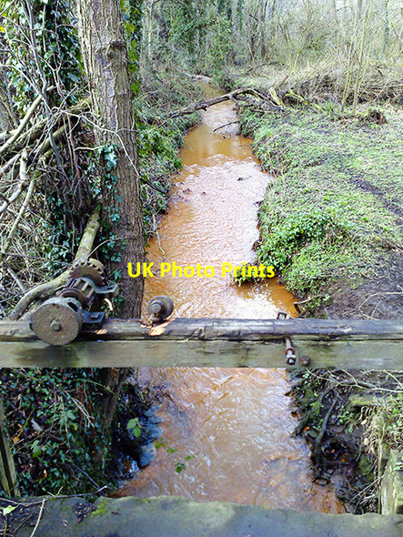Photo 6"x4" Broughton Brook Runs Orange Hararden\/Penarl\u00e2g c2008