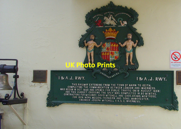 Photo 6"x4" Commemorative plaque inside Inverness railway station Inverness c2008