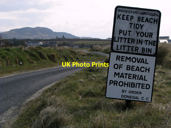 Photo 6"x4" Sign near Killahoey Strand Dunfanaghy c2008