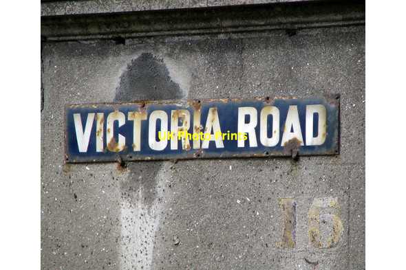 Photo 6"x4" Street sign, Victoria Road, Bangor Bangor\/J5081 c2008