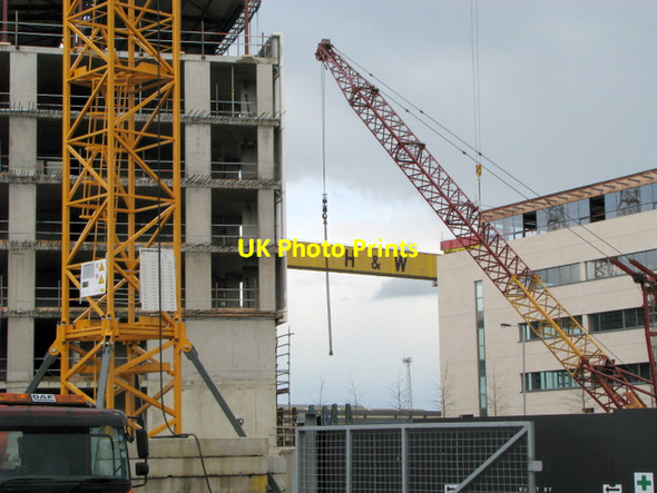 Photo 6"x4" Cranes and concrete, Belfast [10] Belfast c2008
