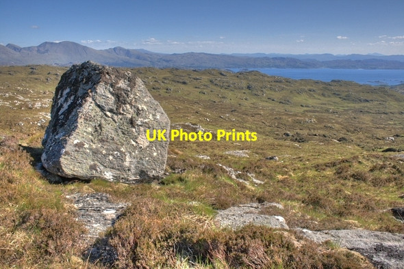 Photo 6"x4" Boulder, South Western Slopes of Sgurr an Albanaich Druimindarroch c2008