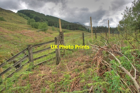 Photo 6"x4" Fence Alongside A85 Stob an-t-Suidhe c2008