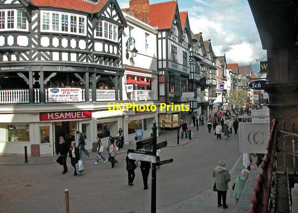 Photo 6"x4" Eastgate Street Chester c2006