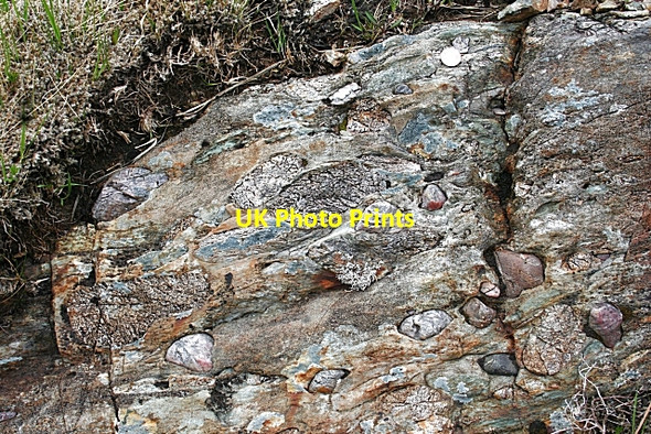 Photo 6"x4" Deformed Conglomerate Dubh Loch Beag\/NC3216 c2008