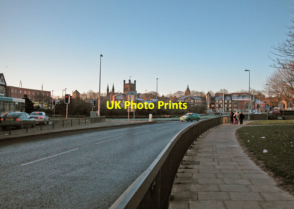 Photo 6"x4" Gorse Stacks roundabout Chester c2003