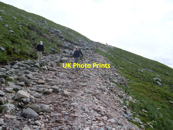 Photo 6"x4" Continuing path to Ben Nevis summit Lochan Meall an t-Suidhe c2008