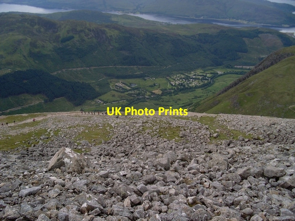 Photo 6"x4" Looking down on the winding Ben Nevis path Ben Nevis c2008