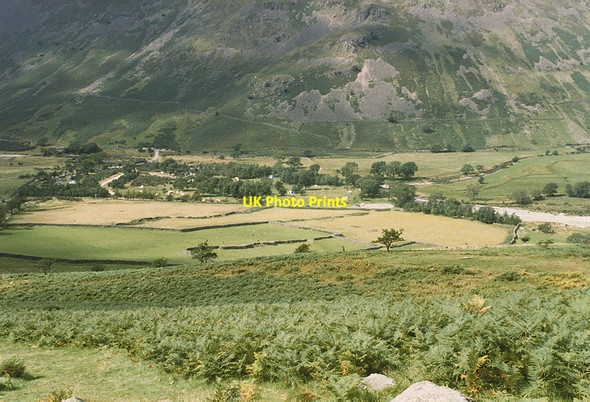 Photo 6"x4" Fields at the head of Wastwater Wasdale Head\/NY1808 c1987