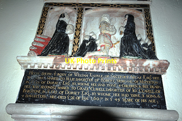 Photo 6"x4" Memorial to William Knoyle - Sandford Orcas Church Higher Sandford c2008