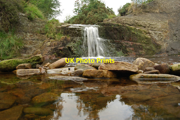Photo 6"x4" Waterfall at Lead Mines Clough Lane Ends\/SD6115 c2008
