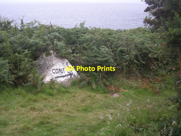 Photo 6"x4" Way marker Penberth\/SW4022 c2008