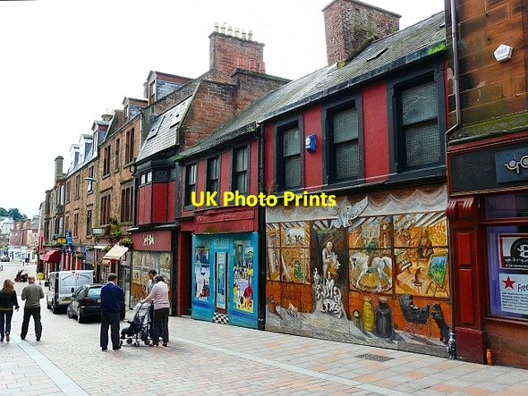 Photo 6"x4" Painted shop fronts, Friars Vennel Dumfries c2008