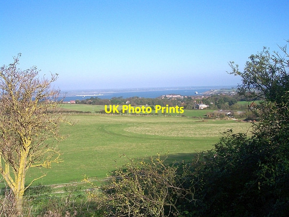 Photo 6"x4" Farmland near Nodewell Farm Totland c2005