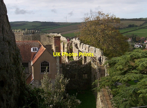 Photo 6"x4" Curtain wall, Carisbrooke Castle Newport\/SZ4988 c2005