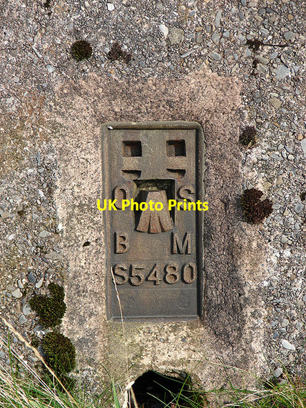Photo 6"x4" Banc y Garn Trig Point flush bracket Cwmsymlog c2008