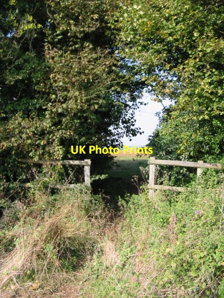 Photo 6"x4" Route of footpath from Malmains Farm to Eythorne Eythorne c2008