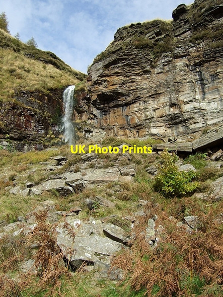Photo 6"x4" Nant Berw Wion Waterfall Blaenrhondda c2008