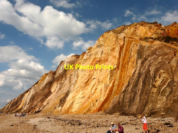Photo 6"x4" Cliffs at Alum Bay Totland c2008