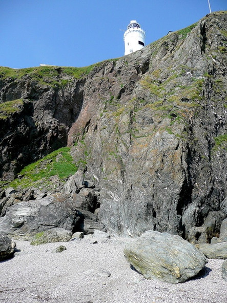 Photo 6"x4" Lighthouse from the cove Bickerton\/SX8138 c2009