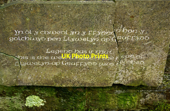 Photo 6"x4" Well inscription at Ffynnon Llewelyn Cilmery c2008
