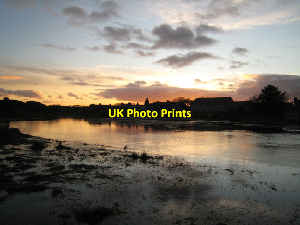 Photo 6"x4" Newburgh: High Tide at sunset on the Foveran Burn Newburgh\/NJ9925 c2008