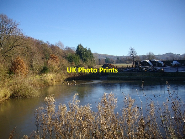 Photo 6"x4" Frozen pond near Brockbury Hall Barton Court\/SO7440 c2008