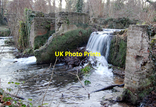 Photo 6"x4" Kearsney Abbey waterfall near Minnis Lane Kearnsey c2007