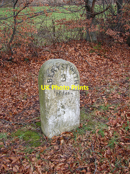 Photo 6"x4" Milestone on the A44 road Capel Dewi\/SN6282 c2008