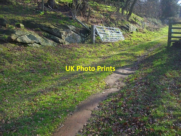 Photo 6"x4" Exposed rock on routeway near Bromesberrow Bromesberrow c2008