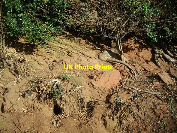Photo 6"x4" Red sandstone, the road to Bromesberrow Bromesberrow c2008