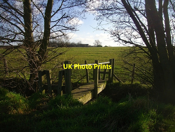 Photo 6"x4" Footbridge on the Poet's Path Leddington c2008