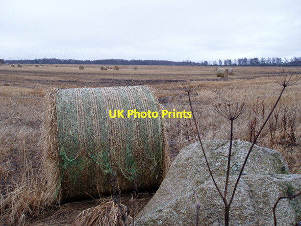 Photo 6"x4" Stubble Field Littlemill\/NH9150 c2009