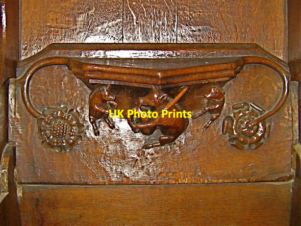 Photo 6"x4" Ripon: Misericord Ripon c2009